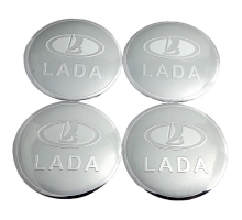 Наклейки на диски Лада серебряные металлические