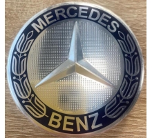 Наклейки на диск  Mercedes, металлические 74мм.