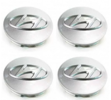Колпачки на диски пластик "Хендай", с защелками (Серебристые) 56 мм