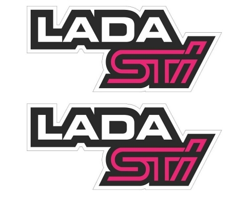 Накл-ка в-л"LADA STI" разм. 9,5*4,5см 2шт