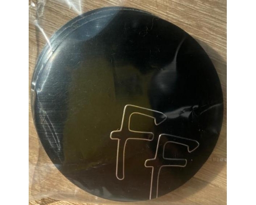 Наклейка на диски  FF черная, металлическая 56 мм