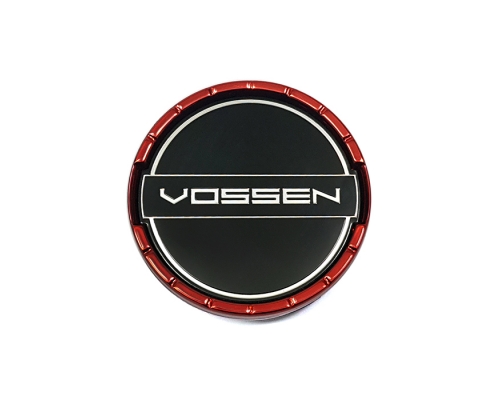 Значок vossen 60 мм трехсоставной Красный+черный