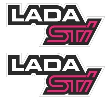 Накл-ка в-л"LADA STI" разм. 9,5*4,5см 2шт