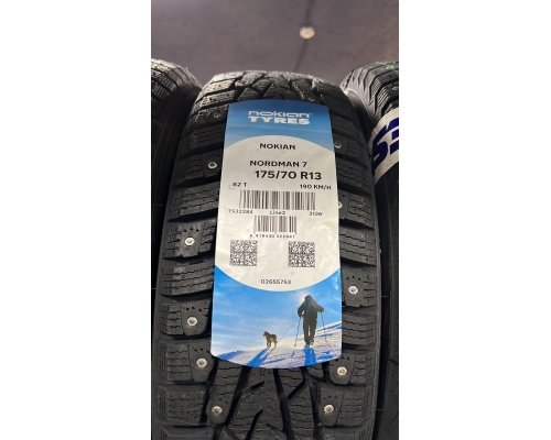 Автошина зимняя 175/70R13 Nokian Nordman 7 82T (шипы) Автошина зимняя 175/70R13 Nokian Nordman 7 82T (шипы)