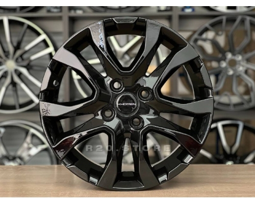 Диск литой Khomen Wheels R15 4*100 j6 ET40 D60,1 Black Диск литой Khomen Wheels R15 4*100 j6 ET40 D60,1 Black