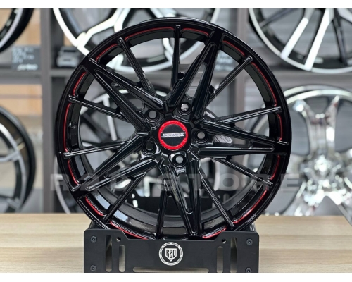 Диск литой Rapidash R17 5*114,3 7,5j ET35 73.1 черные матовые с тонкой красной полосой внутри Диск литой Rapidash R17 5*114,3 7,5j ET35 73.1 черные матовые с тонкой красной полосой внутри