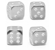 Колпачки "Куб сер..", металл 4 шт.