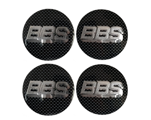 Наклейки на диски BBS Карбон металлические, 60мм