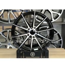 Диск литой Replica Shogun S10 R17 5*108/5*112 7j ET38 Dia 73.1 черный с полированными спицами