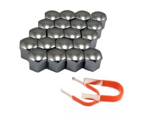 К-т декоративных колпачков ключ-19  титаниум