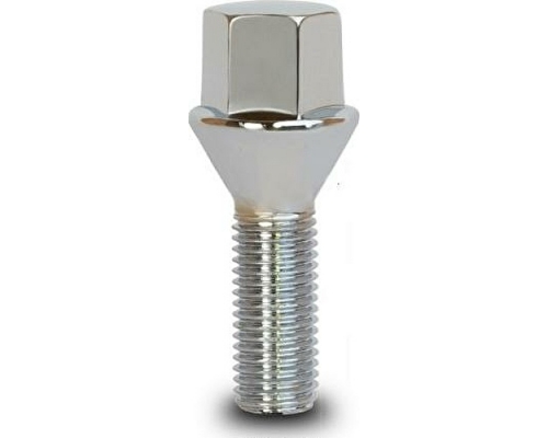Болт колесный 14*1.25 28 мм конус хром
