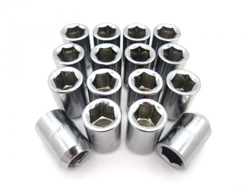 Гайка колесная 12x1,25 конус, высота 32мм, Dголовы 20мм, внутренний шестигранник, черный