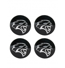 Наклейки на диски Барс черные, металлические, 56мм